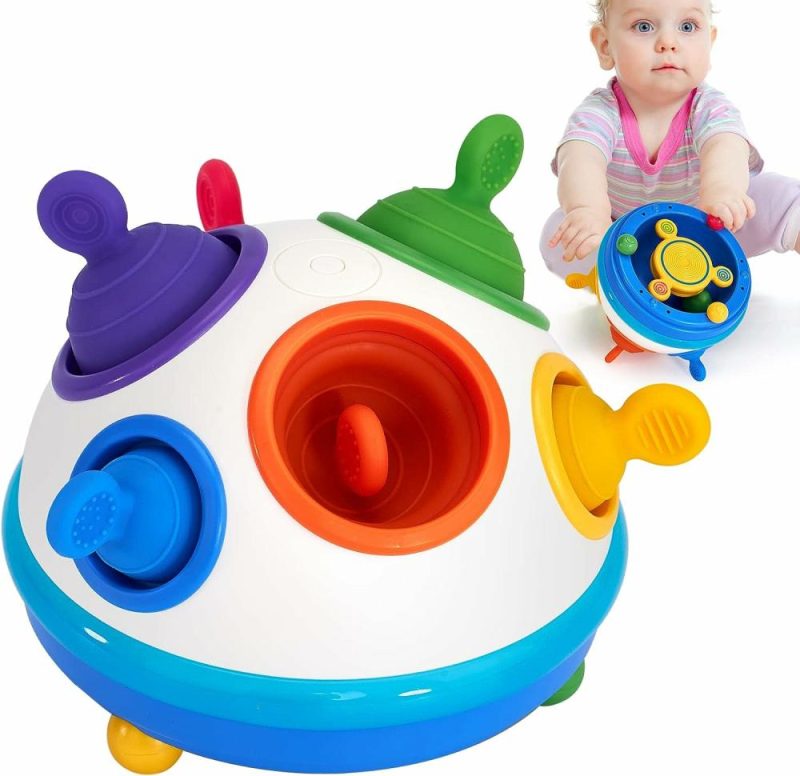 Giocattoli a spingere e trascinare | Giocattoli Montessori per Bambino e Bambina di 1 Anno – Giocattoli Sensoriali per Bambini, Pop Fidget Toys, Giocattoli Rotanti per Viaggi, Regali per 1 Anno, Giocattolo di Sviluppo Precoce per Bambini 1-3 Anni, Giocattoli per Bambini 12-18 Mesi, Regalo di Compleanno