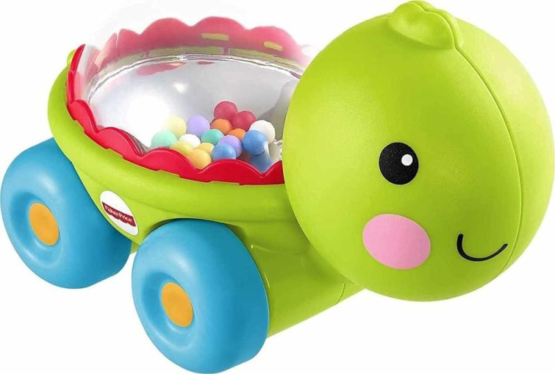 Giocattoli a spingere e trascinare | Giocattolo per Bambini Poppity Pop Tartaruga Veicolo da Trascinare con Suoni di Esplosione di Palline, Adatto per Bambini di 6+ Mesi