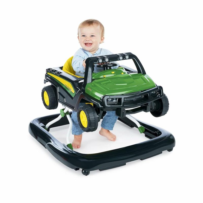 Giocattoli a spingere e trascinare | John Deere 4-in-1 Gator Verde Centro Attività Bambino & Passeggino con Volante Interattivo Rimovibile 6 Mesi E Più