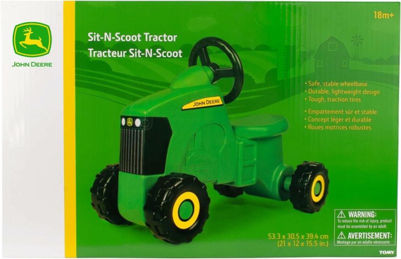 Giocattoli a spingere e trascinare | John Deere Sit ‘N Scoot Trattore Gioco – Giocattolo a Pedali per Bambini – Giocattoli Trattore John Deere per Bambini – 20 x 9.8 x 16.15 Pollici – Verde – Età 2 Anni E Più