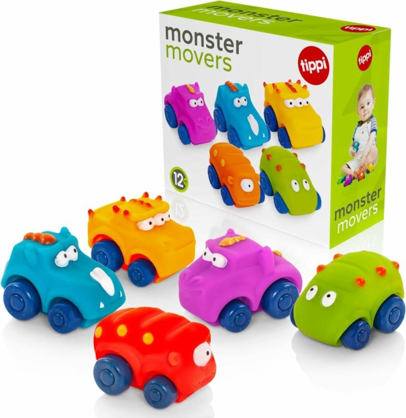 Giocattoli a spingere e trascinare | Monster Movers 5 Soft Play Baby Toy Cars – Set di Auto da Gioco per Bambini – Adatto da 12 Mesi – Regalo per Bambino di 1 Anno – Giochi per Bambini di 1 Anno Maschio