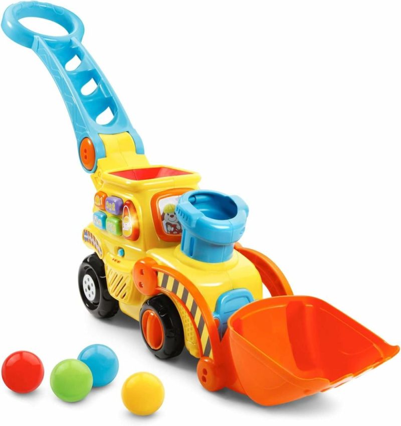 Giocattoli a spingere e trascinare | Pop-A-Balls Push & Pop Bulldozer, Giallo