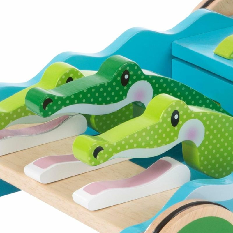 Giocattoli a spingere e trascinare | Primo Gioco Chomp And Clack Alligator Wooden Push Toy And Activity Walker – Gioco di Simulazione di Sviluppo del Push Walker per Bambini di 1+ Anni 1 Ea