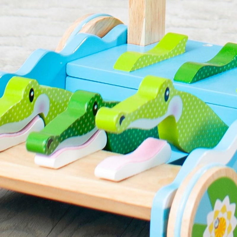 Giocattoli a spingere e trascinare | Primo Gioco Chomp And Clack Alligator Wooden Push Toy And Activity Walker – Gioco di Simulazione di Sviluppo del Push Walker per Bambini di 1+ Anni 1 Ea