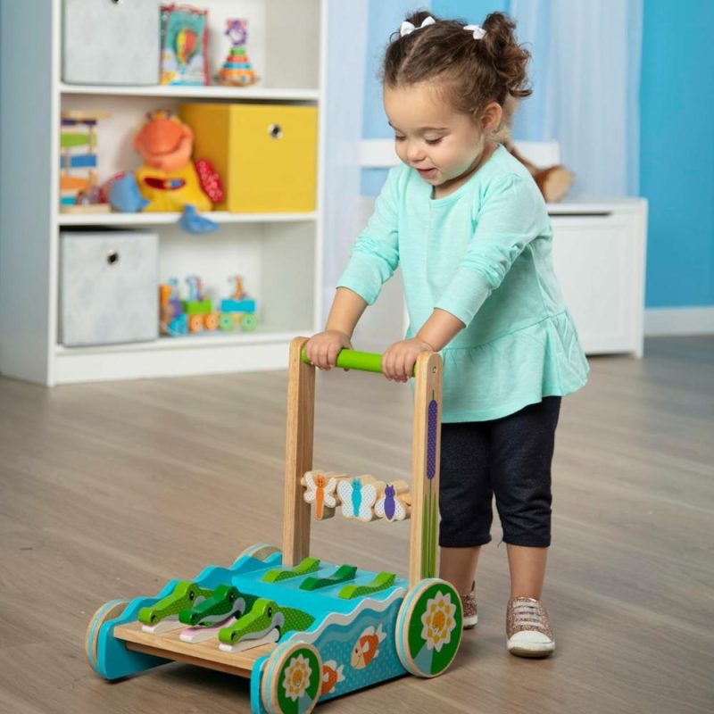 Giocattoli a spingere e trascinare | Primo Gioco Chomp And Clack Alligator Wooden Push Toy And Activity Walker – Gioco di Simulazione di Sviluppo del Push Walker per Bambini di 1+ Anni 1 Ea