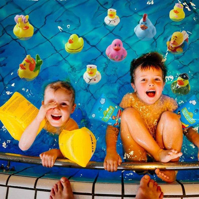 Giocattoli da bagno | 100 Confezione Piscina di Gomma per Jeep – Piscina da 2″ per Bambini – Set di Giocattoli da Bagno per Bambini – Favori per Feste – Tempo del Bagno – Compleanni E Much More (100 Varietà)