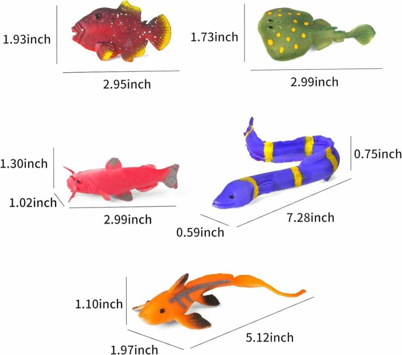 Giocattoli da bagno | 12 Pack Color Changing Sea Animal Toys,Change Color Ocean Animals,Mold Free Bath Toys For Toddlers Kids Ages 4-8,Water Table Toys,Floating Fish,Sea Creatures Themed Party Supplies,Goodie Bags Fillers