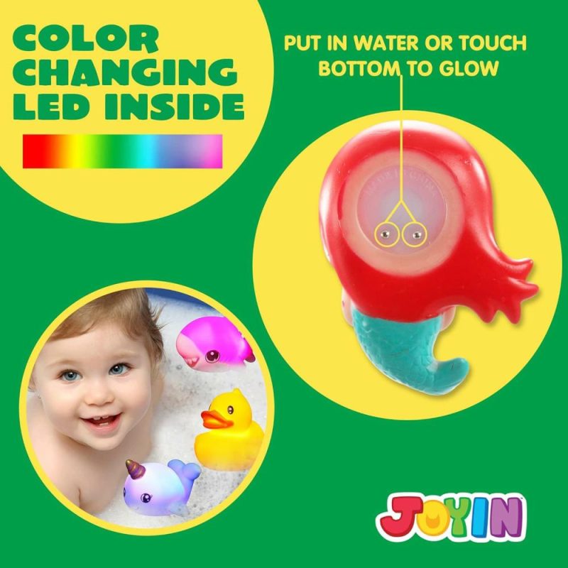 Giocattoli da bagno | 12Pcs Luminosi Giocattoli da Bagno  Giocattolo da Bagno a Led Colorato per Bambini, Sirenetta da Bagno per Bambino, Giocattolo Flottante di Gomma per Bagnetto per Neonato e Bambino, Regalo di Compleanno e di San Valentino per Bambino Ragazzo Ragazza, Festa in Piscina