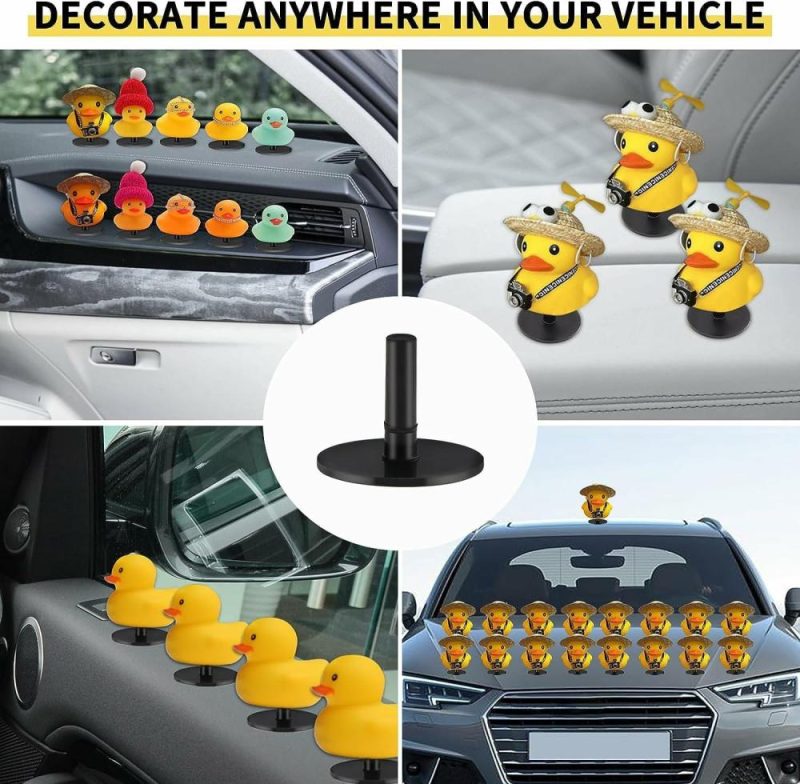 Giocattoli da bagno | 20Pcs Duck Plug – Montaggio Rettificatore di Gomma – Rettificatore di Gomma per Jeep – Display Fisso per Jeep – Regalo per Amanti della Jeep (Anatra in Gomma Esclusa) – Adesivi a Doppio Faccia Inclusi (20Pcs)