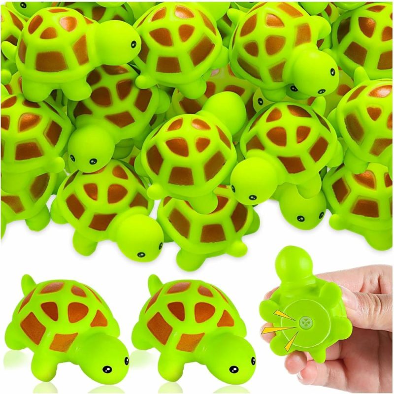 Giocattoli da bagno | 25Pcs Mini Tartaruga di Gomma Verde Flottante, Tartaruga Marina Farcita di Gomma con Suono di Urla, Gioco da Bagno per Bambini, Ideale per Bagno, doccia, Piscina, Compleanno, Festa in Spiaggia, Decorazione