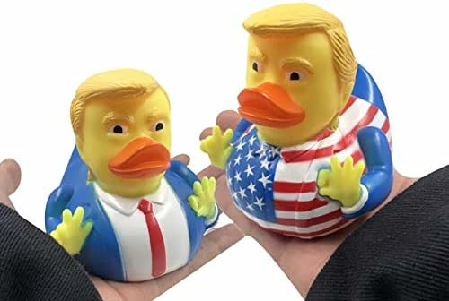 Giocattoli da bagno | 2Pcs Trump Anatre Bagnanti Gomma Cartoon Ex Presidente USA Divertimento Acqua Galleggiante Decorazione Casa