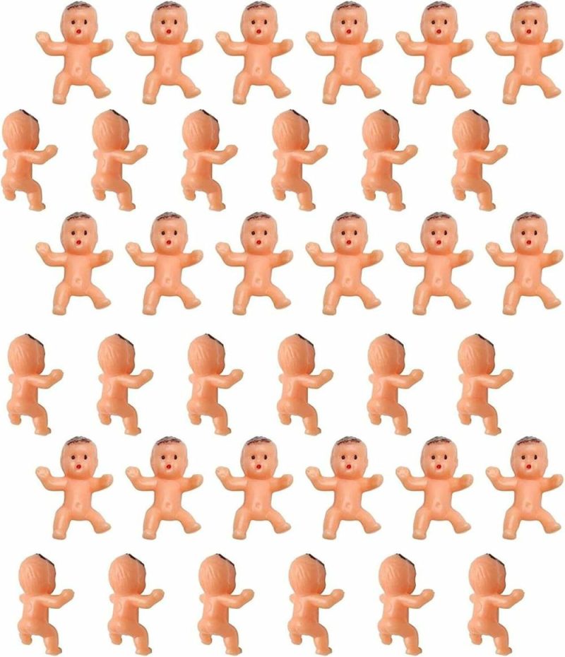 Giocattoli da bagno | 36Pcs Mini Plastic Babies For Baby Shower Ice Cube Game Party Decorations Baby Toys