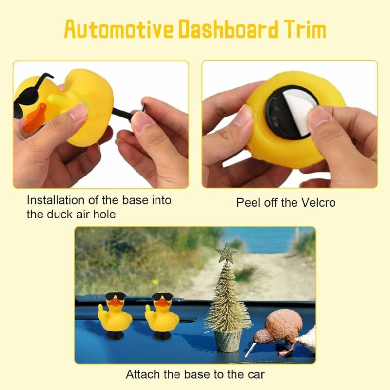 Giocattoli da bagno | 3Pcs Middle Finger Duck, Unici Anatre di Gomma, Anatre di Gomma Jeep con Occhiali da Sole, Decorazione per Bagno, Console Auto, Accessorio Domestico, Regalo Creativo…