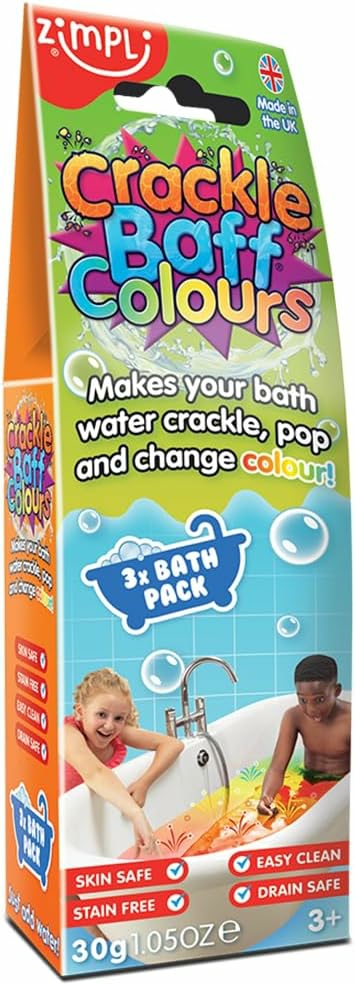 Giocattoli da bagno | 6043 Colori Scintillanti Baff 3 Confezione Bagno rende l’acqua scintillante e cambia colore Gioco Sensoriale e Bagno per Bambini