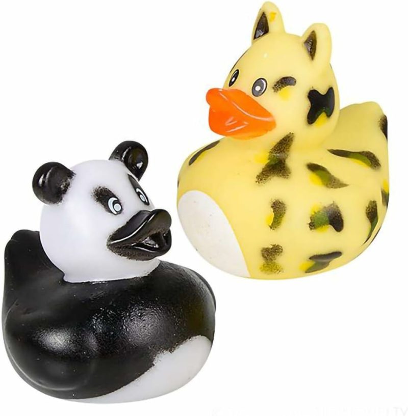 Giocattoli da bagno | Animal Safari Zoo Piscina Uccellino di Gomma Giocattolo Uccellini per Bambini Bagno Compleanno Battesimo Aula Estate Spiaggia E Piscina Attività Favori 2″ (6-Pack)