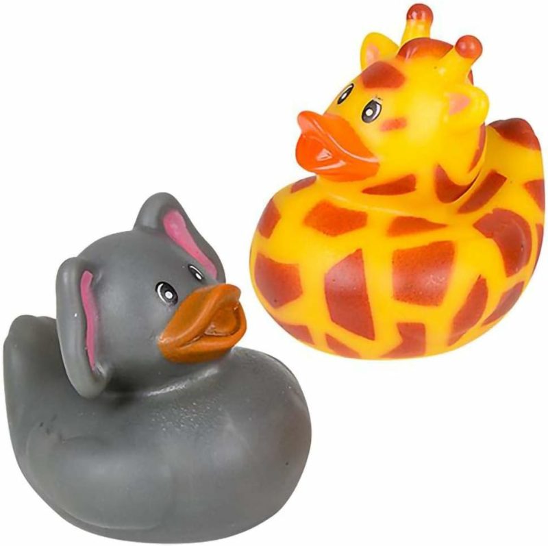 Giocattoli da bagno | Animal Safari Zoo Piscina Uccellino di Gomma Giocattolo Uccellini per Bambini Bagno Compleanno Battesimo Aula Estate Spiaggia E Piscina Attività Favori 2″ (6-Pack)