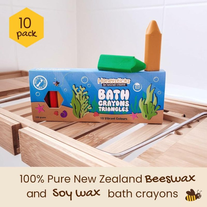 Giocattoli da bagno | Asciugamani per il bagno in forma triangolare Non tossici (10 pz) per Bambini 1-3 e Ragazzi 4-8  Cera d’api naturale  Colori di grado alimentare  Senza profumo  Prendere in mano facile Forma triangolare  Giocattoli per la vasca da bagno  doccia