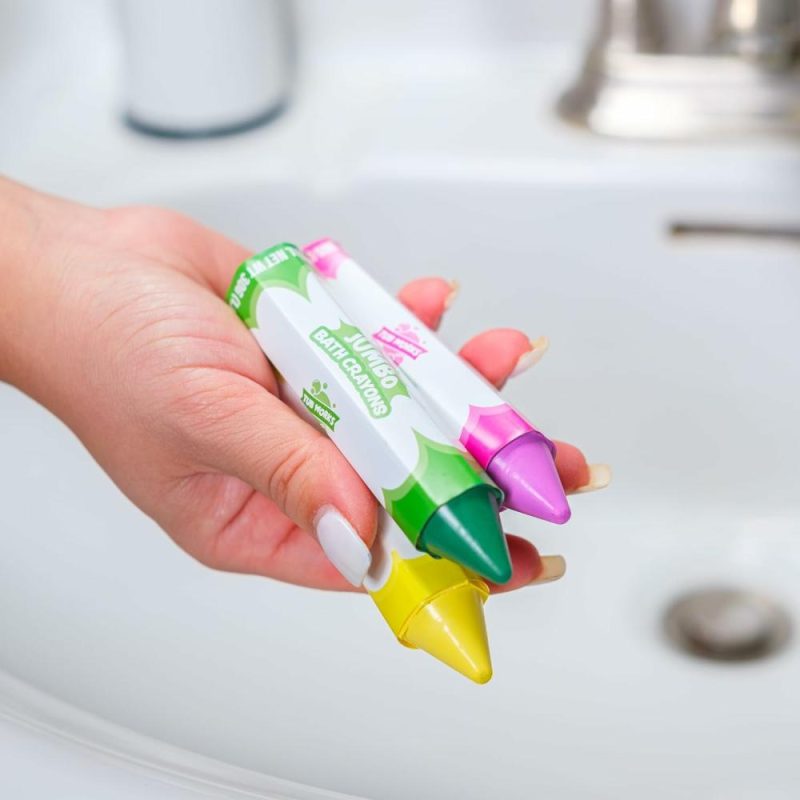 Giocattoli da bagno | Babidi Bagnanti per Bambini | Crayoni per Bagnetto Senza Tossicità e Lavabili | Formula Unica che Disegna Sfumati e Vividi su Pareti di Vasca Asciutte e Umide | Grandi Crayoni per Vasca con Prese Facili da Afferrare