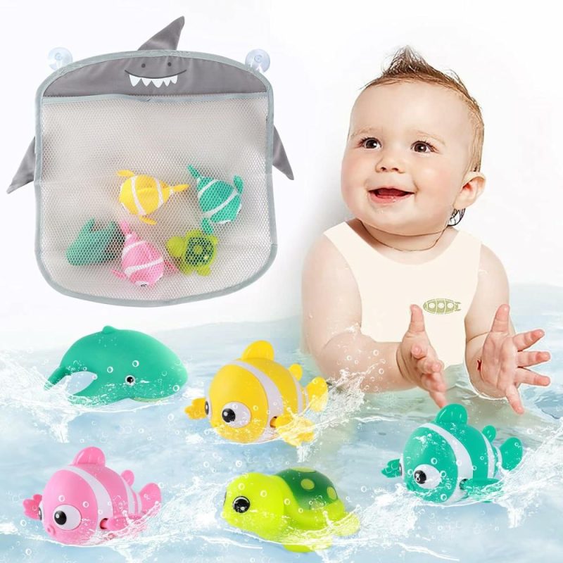 Giocattoli da bagno | Baby Bagno Giocattoli 6 Pezzi Carini Giocattoli da Nuoto Bagno per Bambini di 1-3 Anni, Giocattoli Galleggianti con Rullino per Bambino di 1 Anno, Regalo di Compleanno per Bambino di 1 Anno, Nuovo Nato Giocattoli da Bagno, Giocattoli da Bagno per Bambini di Preschool e Bambini in Asilo.