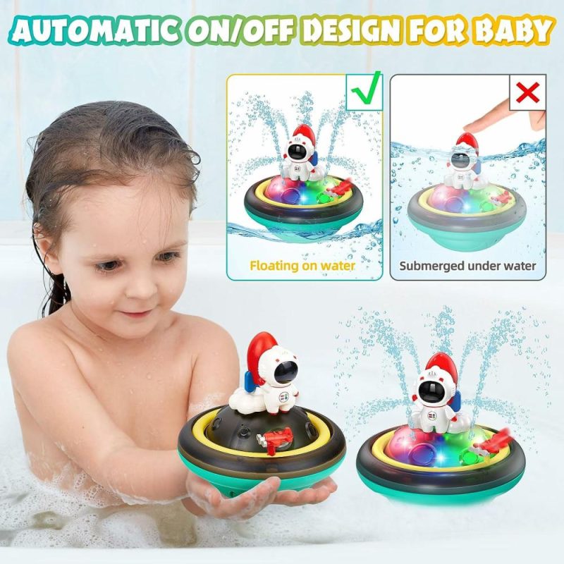 Giocattoli da bagno | Baby Bagno Giocattoli Bambini   Giocattolo Spruzzo Acqua Rotazione Giocattolo Bagno Lucido  Giocattolo Spruzzo Doccia Induzione Automatica con Led  Giocattolo Bagno Piscina Bagno Regalo per 1 2 3 4 5 Anni Bambini Ragazzi Ragazze