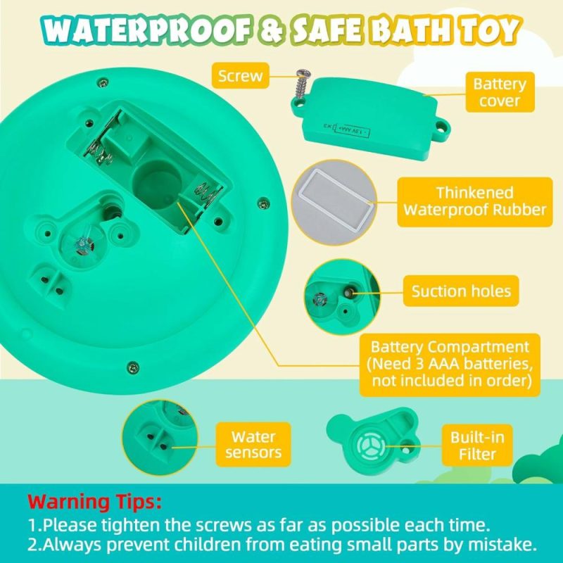 Giocattoli da bagno | Baby Bagno Giocattoli Bambini   Giocattolo Spruzzo Acqua Rotazione Giocattolo Bagno Lucido  Giocattolo Spruzzo Doccia Induzione Automatica con Led  Giocattolo Bagno Piscina Bagno Regalo per 1 2 3 4 5 Anni Bambini Ragazzi Ragazze