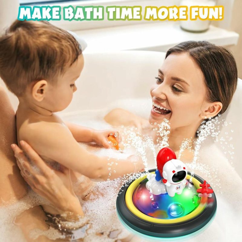 Giocattoli da bagno | Baby Bagno Giocattoli Bambini   Giocattolo Spruzzo Acqua Rotazione Giocattolo Bagno Lucido  Giocattolo Spruzzo Doccia Induzione Automatica con Led  Giocattolo Bagno Piscina Bagno Regalo per 1 2 3 4 5 Anni Bambini Ragazzi Ragazze