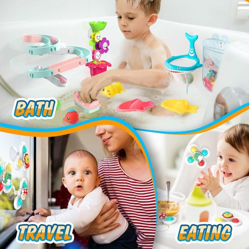 Giocattoli da bagno | Baby Bagno Giocattoli  Giocattoli per la Vasca da Bagno per Bambini  Giocattoli da Bagno per Bambini con Slitta per Bagnetto, Set con Organizzatore di Riposo per Compleanno, Regali per Scuola Materna, Tempo del Bagno, Bambini, Ragazzi, Ragazze, Età 3+