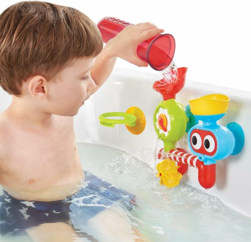 Giocattoli da bagno | Baby Bagno Parete Gioco (1-3 anni) Ruota Acquatica e Occhi Rotanti – Senza Muffa – da Attaccare a Qualsiasi Vasca o Doccia – Laboratorio di Rotazione e Spruzzo Acqua – Ideale per Bambini Maschi, Femmine e Bambini