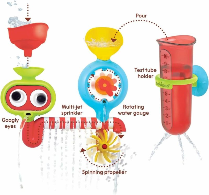 Giocattoli da bagno | Baby Bagno Parete Gioco (1-3 anni) Ruota Acquatica e Occhi Rotanti – Senza Muffa – da Attaccare a Qualsiasi Vasca o Doccia – Laboratorio di Rotazione e Spruzzo Acqua – Ideale per Bambini Maschi, Femmine e Bambini