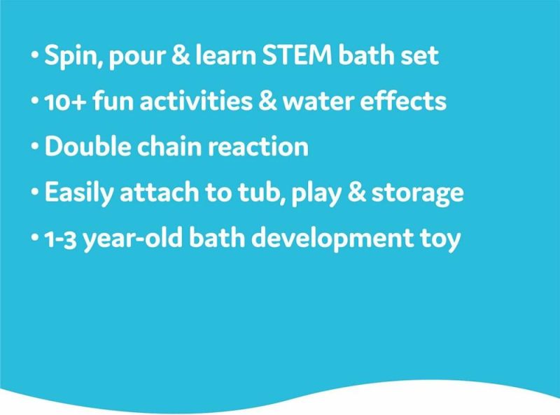 Giocattoli da bagno | Baby Bagno Parete Gioco (1-3 anni) Ruota Acquatica e Occhi Rotanti – Senza Muffa – da Attaccare a Qualsiasi Vasca o Doccia – Laboratorio di Rotazione e Spruzzo Acqua – Ideale per Bambini Maschi, Femmine e Bambini