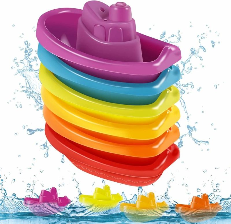 Giocattoli da bagno | Baby Bath Toys 6-12-18 Mesi – Nautica Giocattoli a Flottare Scalabili per Bambini