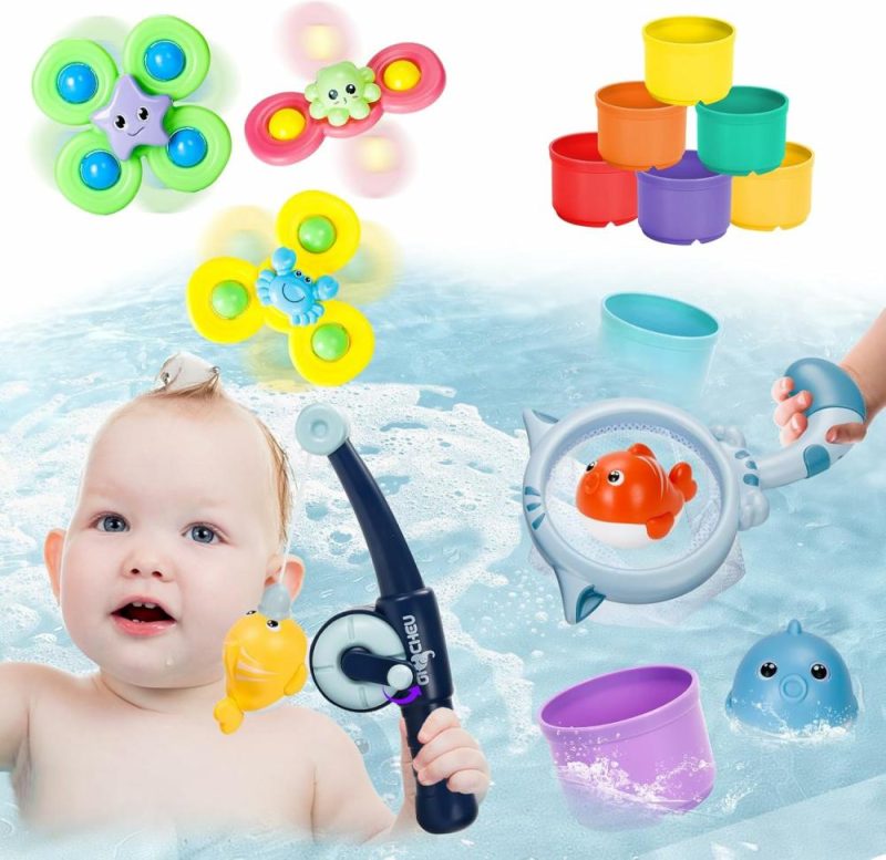 Giocattoli da bagno | Baby Bath Toys For Toddlers 1-3  Bathtub Toys Kids Shower Toys With Stacking Cups  Fishing Games & Net  Bathtub Water Table Shower Pool Toys Set For Boys Girls  16 Pcs

Giocattoli da Bagno per Bambini 1-3  Giocattoli da Bagno e doccia per bambini con tazze a impilare  Giochi di Pesca e Rete  Set di Giocattoli da Bagno Acqua e doccia per Bambini maschi e femmine  16 Pezzi