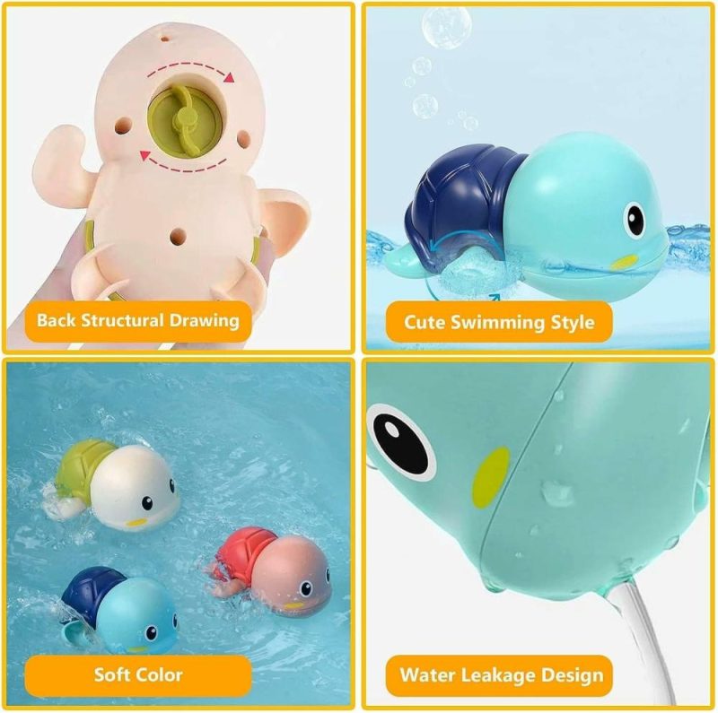 Giocattoli da bagno | Baby Bath Toys-Giochi da Bagno con Tartaruga a Rullo, Gioco per Bambini 6-12 Mesi, Giochi da Bagno Senza muffa, Gioco per il Bagno e Piscina per Bambini, Regalo per Bambini di 1 2 3 4 Anni Maschi e Femmine