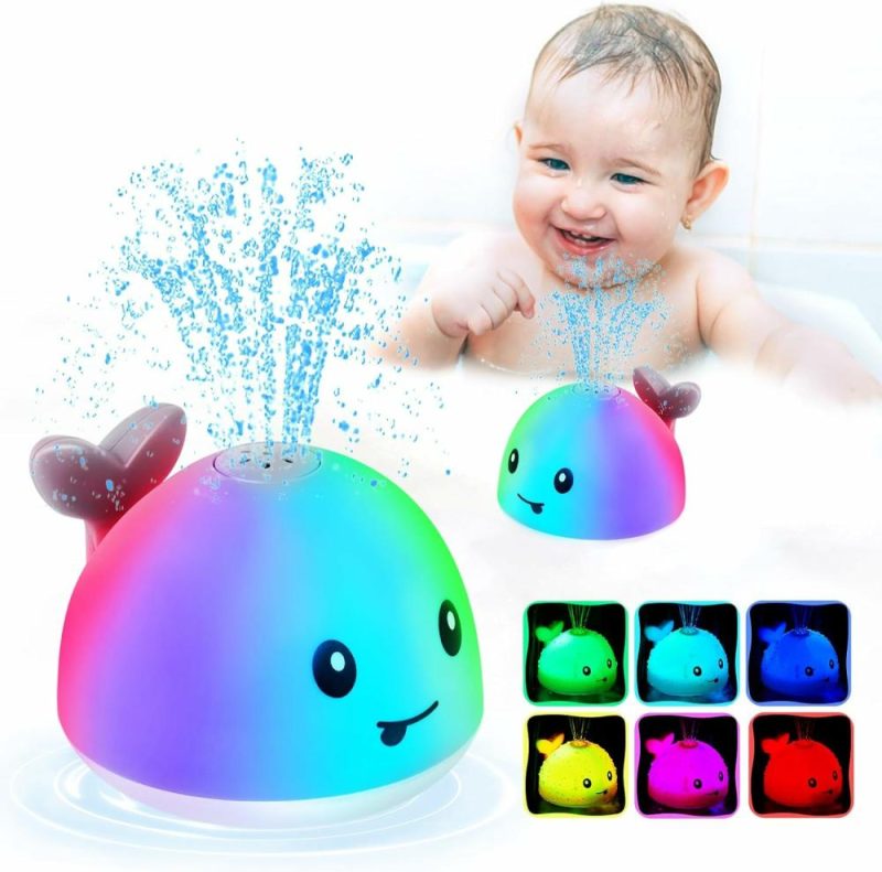 Giocattoli da bagno | Baby Bath Toys, Gioco per la vasca da bagno della balena, Spruzzatore per bambini 0-2 anni, 1-3 anni, Fontana luminosa per la vasca da bagno, Tavolo dell’acqua per piscina, Giocattoli per bambini in età prescolare, 6-12 mesi, 12-18 mesi, 1 anno, Regali per la festa dei compleanni, Accessori per neonati