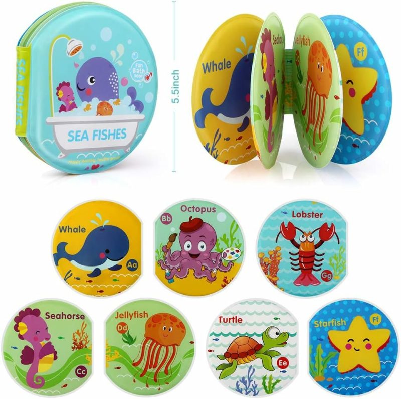 Giocattoli da bagno | Baby Bath Toys – Libri da Bagno Non Tossici per Bambini – Tempo del Bagno – Giocattoli per la Vasca da Bagno per Bambini da 6 a 12 anni e 18 mesi – Giocattoli Educativi morbidi per Bambine e Bambini da 1 a 3 anni (Confezione da 3)