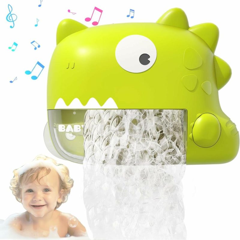 Giocattoli da bagno | Baby Bath Toys – Macchina automatica a bolle per il bagno dei dinosauri, Rettifono per vasca da bagno con musica, Giocattoli per il bagno a doccia per bambini, Regali di compleanno per bambini maschi e femmine di età 1-5 anni, Regali per bambini