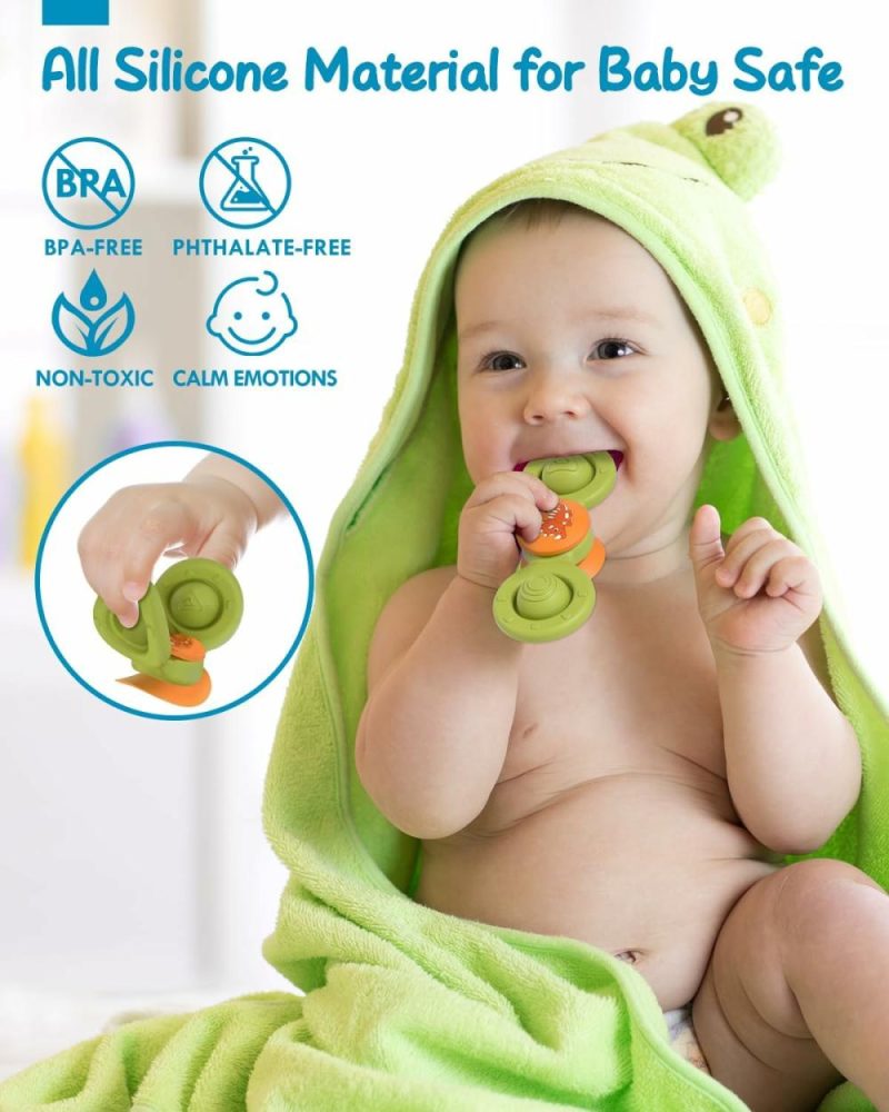 Giocattoli da bagno | Bagnanti per Bambini 3 Pezzi Silicone Cuscino di Sospensione Giocattolo  Giocattoli per Bambini da 1+ Anni  Giocattoli Rotanti per Bambini  Giocattoli per Bambini di 1 Anno  Giocattoli Sensoriali per Bambini da 1 a 3 Anni