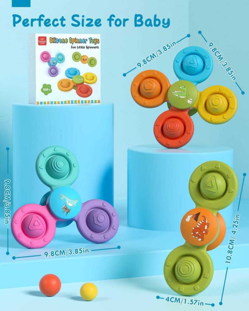 Giocattoli da bagno | Bagnanti per Bambini 3 Pezzi Silicone Cuscino di Sospensione Giocattolo  Giocattoli per Bambini da 1+ Anni  Giocattoli Rotanti per Bambini  Giocattoli per Bambini di 1 Anno  Giocattoli Sensoriali per Bambini da 1 a 3 Anni