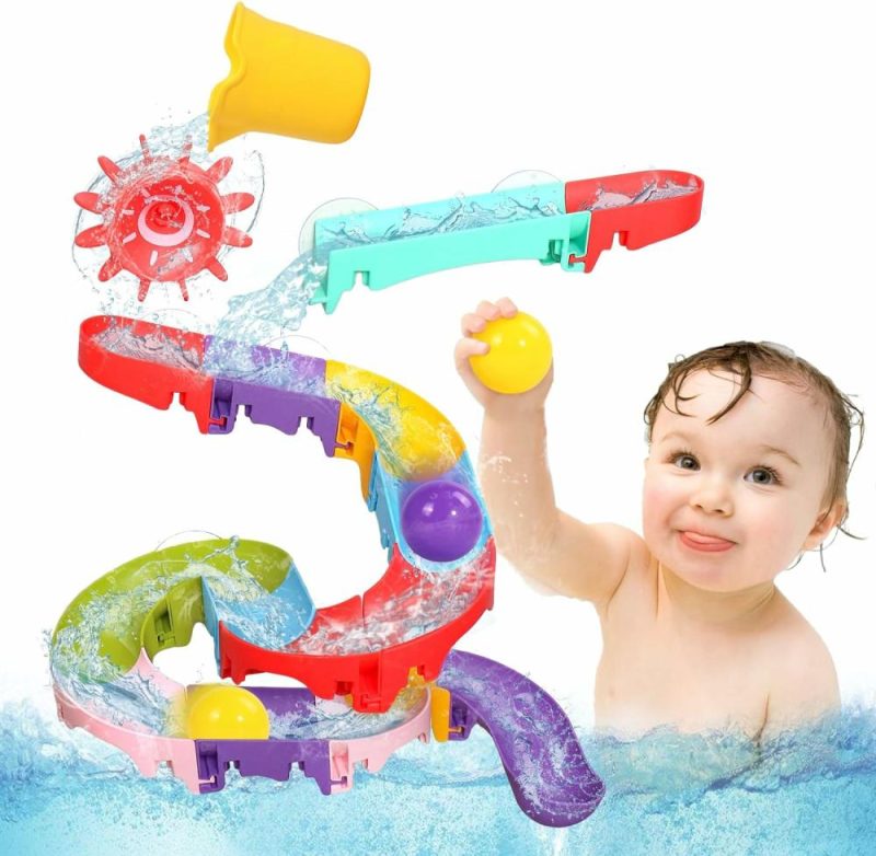 Giocattoli da bagno | Bagnanti per Bambini di 1-3 2-4 Anni Senza Moldi, Accessori per la Vasca da Bagno con Traccia Scivolosa, Giocattoli per la Doccia con Ventose, Regali di Compleanno per Bambine e Bambini, Tempo della Doccia 1 2 3 4 5 6 7 8