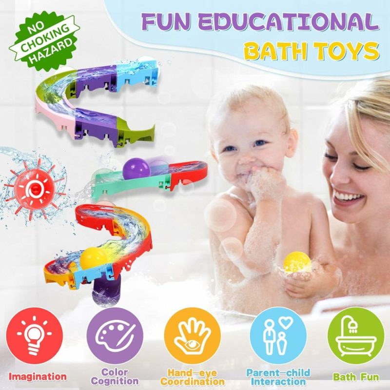 Giocattoli da bagno | Bagnanti per Bambini di 1-3 2-4 Anni Senza Moldi, Accessori per la Vasca da Bagno con Traccia Scivolosa, Giocattoli per la Doccia con Ventose, Regali di Compleanno per Bambine e Bambini, Tempo della Doccia 1 2 3 4 5 6 7 8