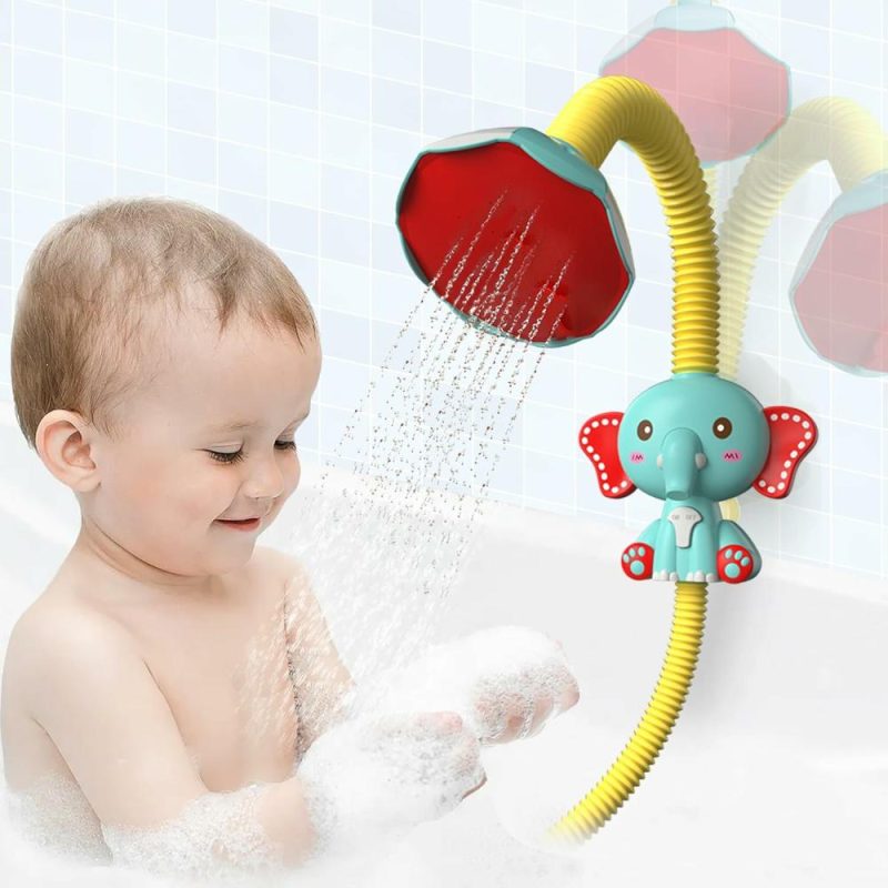 Giocattoli da bagno | Bagnanti per Bambini, Giocattoli per la Vasca da Bagno con Spruzzini di Elefante e Traccia a Slitta, Animali Flottanti da Pesca, Giocattoli Creativi per la Doccia, Regali di Natale e Compleanno per Bambini maschi e femmine