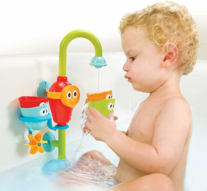 Giocattoli da bagno | Bagnetto per Bambino e Bambinoletta (Età 1-3): bocchetta Flow N Fill – 3 tazze giocattolo stackabili – Tubo giocattolo a batteria con canna mobile e beverini con molteplici aspetti di gioco – rendi il bagnetto magico (senza muffa)