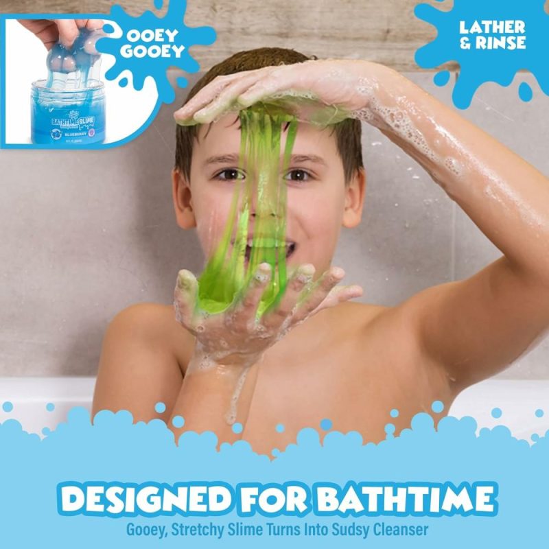 Giocattoli da bagno | Bagnoschiuma Slime per Bambini Varieta’ 4 Pack | Texture Gocciolante e Giocosa con Profumi Fruttati Freschi | Testato dal Dermatologo | Giochi Sensoriali Bagnanti per Bambini e Ragazzi | Sapone Slime Colorato per Bambini