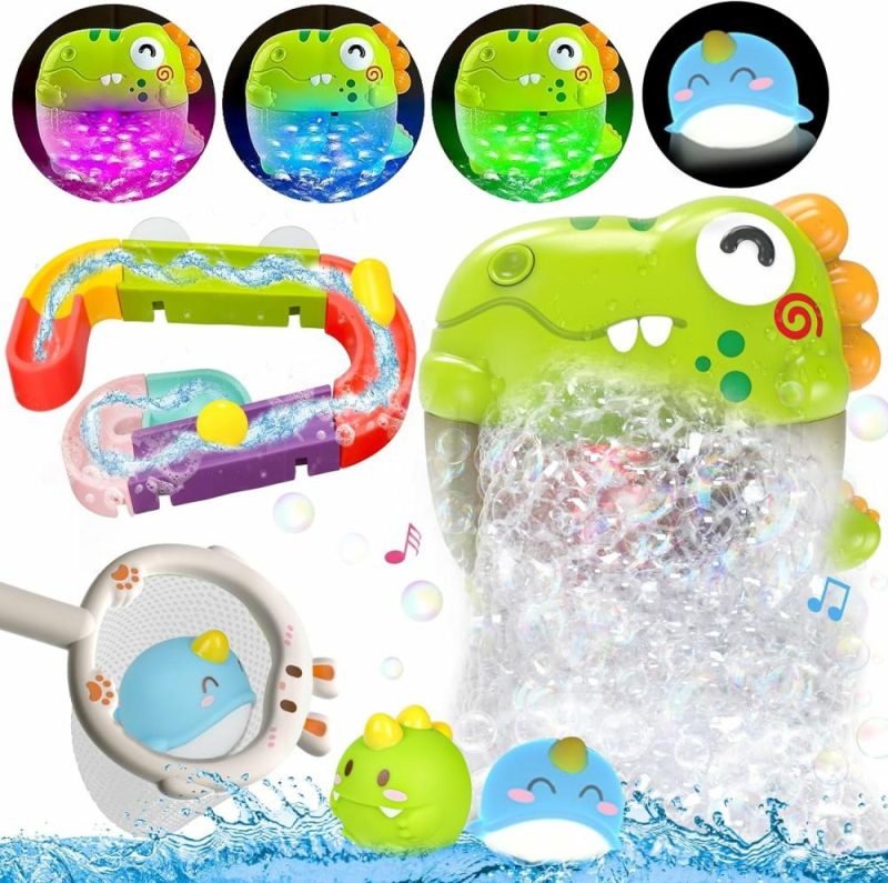 Giocattoli da bagno | Bolla Bagno Gioco Bambino 1-3 Anni, Gioco Bagno Lucido, Slitta Traccia Dinosaurio Macchina Bolla, Gioco Bagno con Musica, Animale Flottante Bagno, Regalo Estate Outdoor Bambino Bambina 2-5 Anni