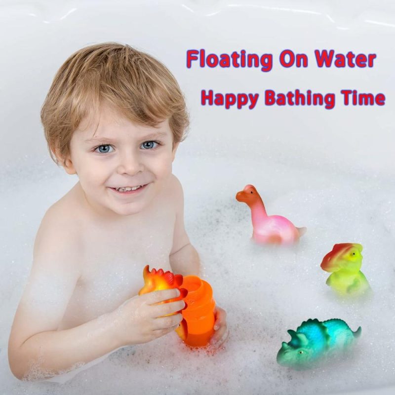 Giocattoli da bagno | Gioca a Bagno,6 Confezioni di Dinosauro Flottante,Gioco da Bagno Senza Buco per Bambini,Per Compleanno,Christmas,Pasqua,Adatto per Bambini Maschi e Femmine di Prescolare