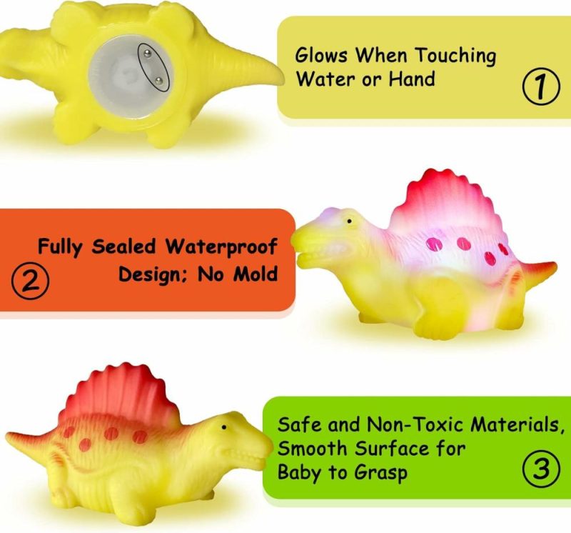 Giocattoli da bagno | Gioca a Bagno,6 Confezioni di Dinosauro Flottante,Gioco da Bagno Senza Buco per Bambini,Per Compleanno,Christmas,Pasqua,Adatto per Bambini Maschi e Femmine di Prescolare