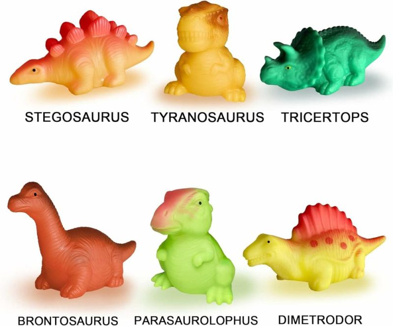 Giocattoli da bagno | Gioca a Bagno,6 Confezioni di Dinosauro Flottante,Gioco da Bagno Senza Buco per Bambini,Per Compleanno,Christmas,Pasqua,Adatto per Bambini Maschi e Femmine di Prescolare