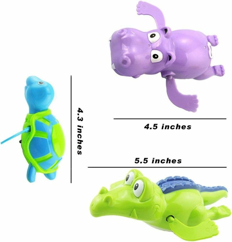 Giocattoli da bagno | Giocattoli da Bagno a Rullo Flottanti – 6 Pezzi Giocattolo da Bagno Animale di Mare per Bambini e Bambini Piccoli – Tartaruga Ippopotamo Crocodile Pegaso Pesce Set da Bagno Orologio