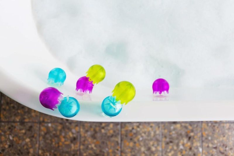 Giocattoli da bagno | Giocattoli da bagno a ventosa in gelatina – Giocattoli sensoriali per bambini in bagno – Giocattoli a ventosa di meduse per il bagno – Colorati – Giocattoli da bagno per bambini e bambini – 9 pezzi – Età 12 mesi e oltre