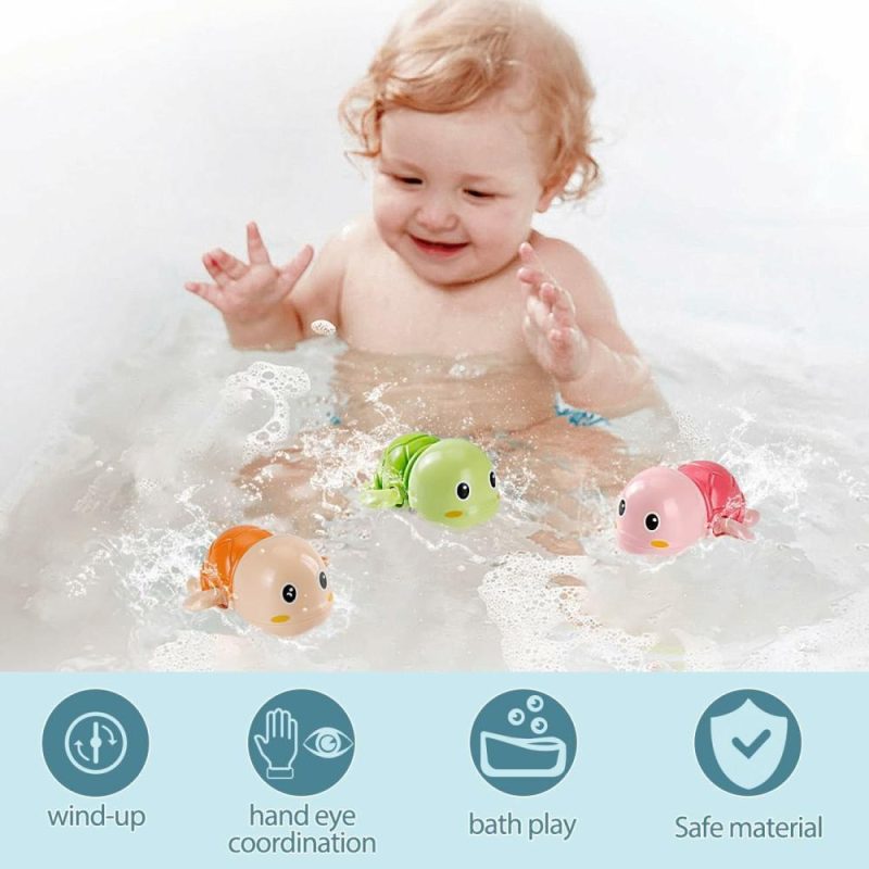 Giocattoli da bagno | Giocattoli da Bagno – Giocattoli Acquatici per Bambini da 1 a 3 Anni – Regali di Gioco di Piscina Flottanti per Bambina Bambino di 1 Anno – Tartaruga da Bagno a Rullino per Bambini 2-4 Anni – 2024 Versione Migliorata